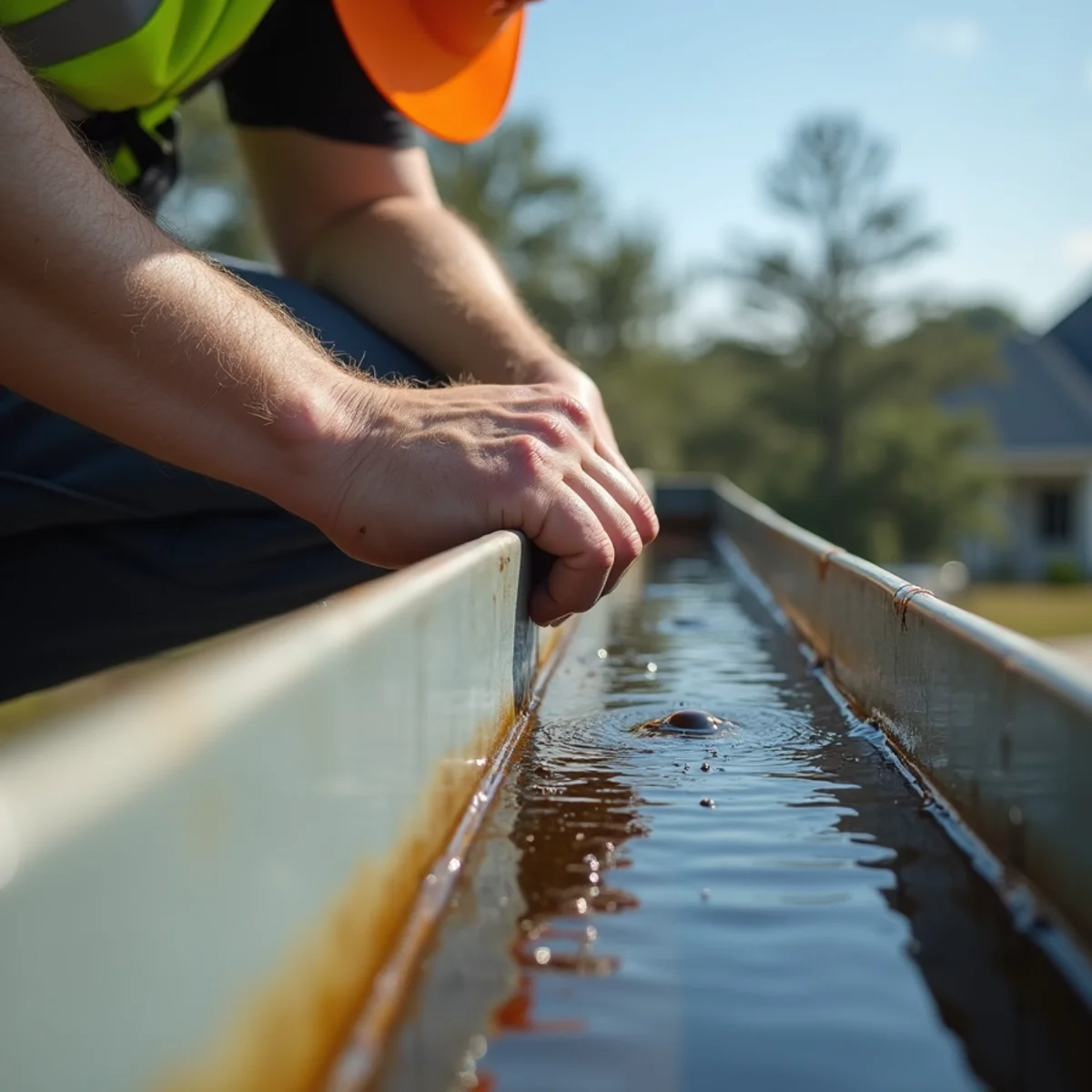 Gutter Cleaning project 1 by Align Roofing Service in Titusville, FL