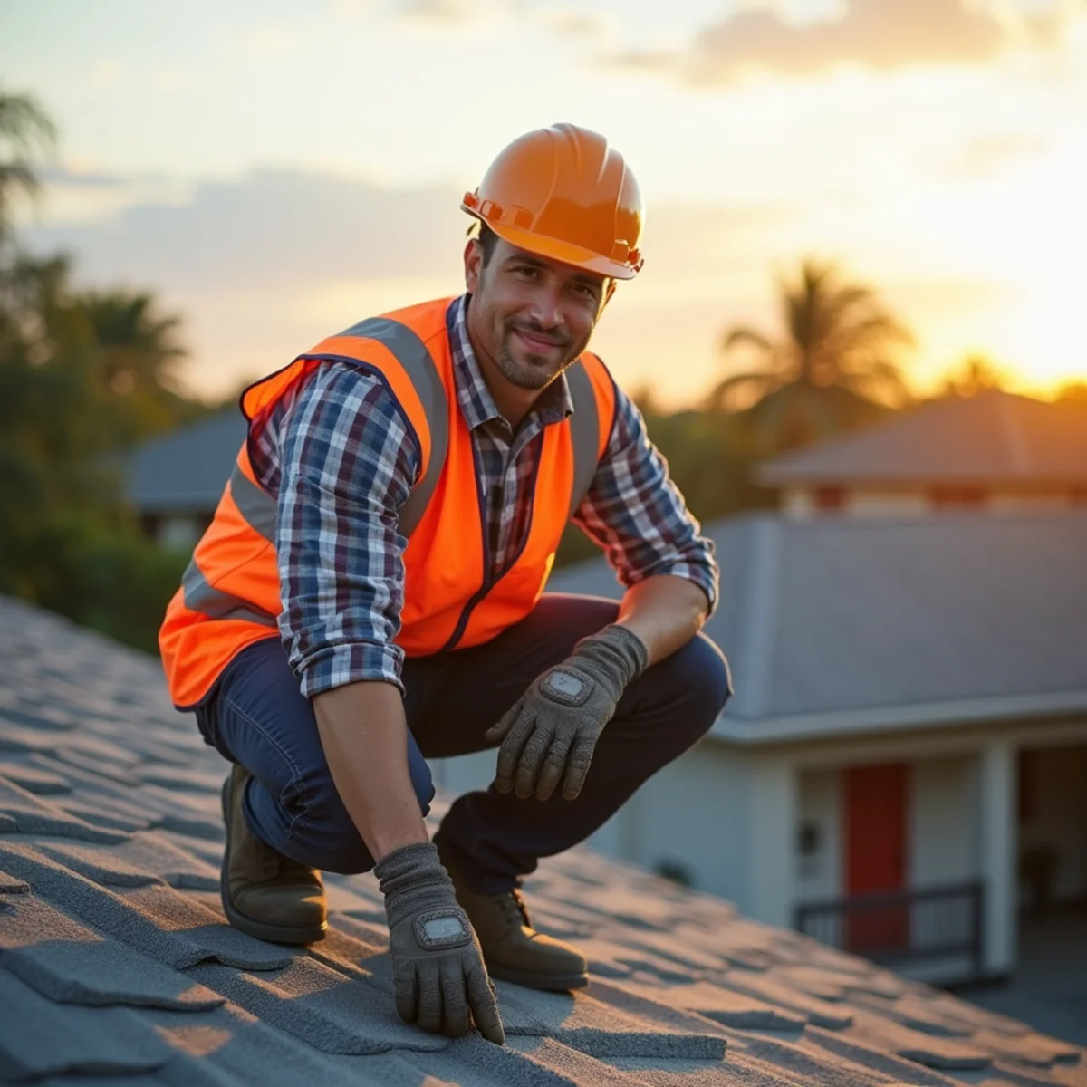 Align Roofing Service roofer working on a Titusville home