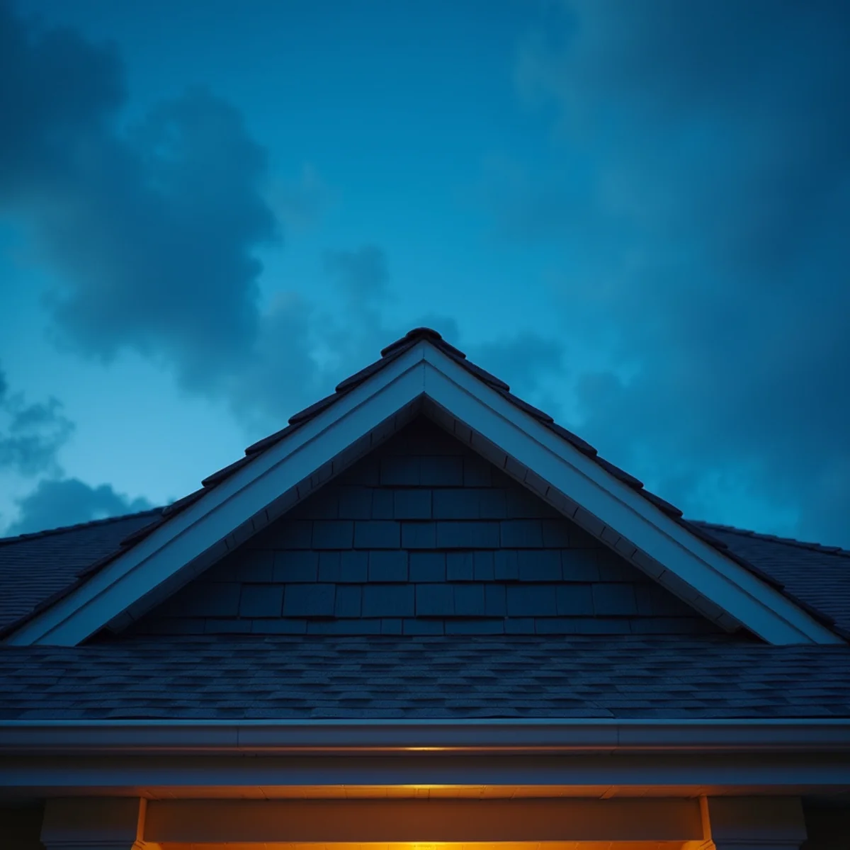 Roofline at dusk in Titusville, FL