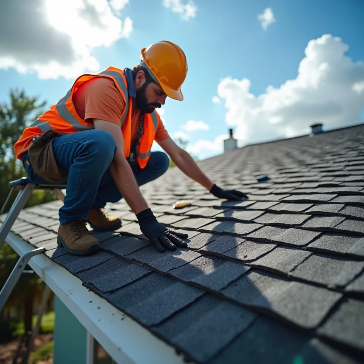 Storm damage roof inspection in Titusville, FL